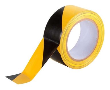 CINTA SEÑALIZACION AUTOADHERIBLE 30M AMARILLO / NEGRO TC5098