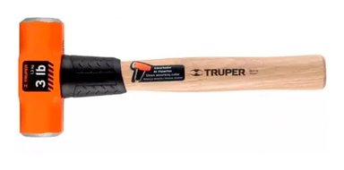 COMBA 3 LBS DOBLE CARA CON MANGO DE MADERA 12 TRUPER 16507