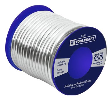 SOLDADURA ESTAÑO NUCLEO RESINA 95/5 TC5095 TOOLCRAFT