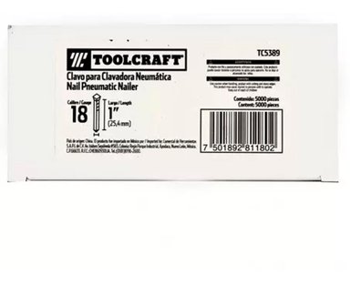 CLAVO 1 CALIBRE 18 CLAVADORA TOOLCRAFT TC5389