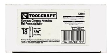 CLAVO 3/4 CALIBRE 18 CLAVADORA TOOLCRAFT TC5388