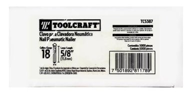 CLAVO 5/8 CALIBRE 18 CLAVADORA TOOLCRAFT TC5387