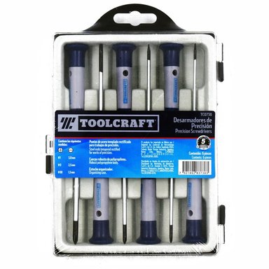 JUEGO DE DESARMADORES DE JOYERO 6 PIEZAS TOOLCRAFT TC0738