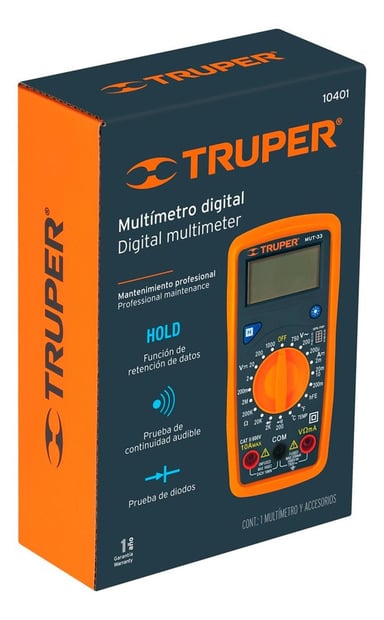MULTIMETRO DIGITAL JUNIOR 200V750V TRUPER 10401 - 5