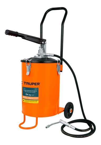 BOMBA INYECTORA GRASA CON CUBETA 24KG TRUPER 16850