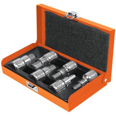 JUEGO 6 DADOS PUNTA HEX. MILIMÉTRICA 1/2 TRUPER 13926