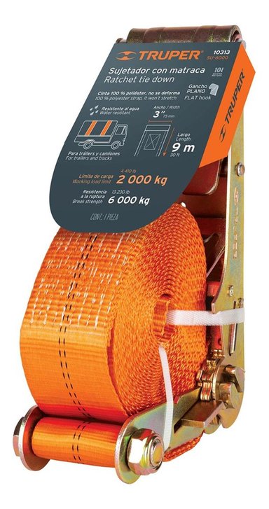 SUJETADOR CON MATRACA 5400 KG. TRUPER 10313