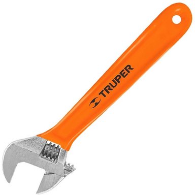 LLAVE FRANCESA 10 CROMADO CON GRIP TRUPER 15511