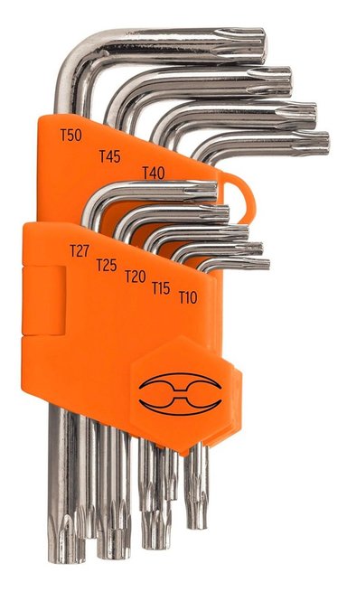 JUEGO DE 9 LLAVES TORX T10-T50 TRUPER 15554