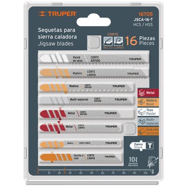 JUEGO 16 HOJA PARA CALADORA ZANCO T TRUPER 16705