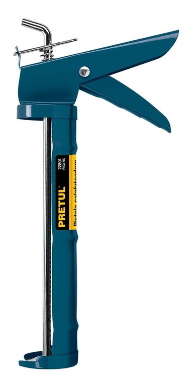 PISTOLA PARA SILICONA CON CREMALLERA PRETUL 22801