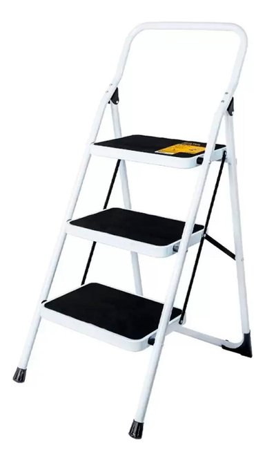 ESCALERA DE 3 ESCALONES PLEGABLE DE ACERO PRETUL 24120
