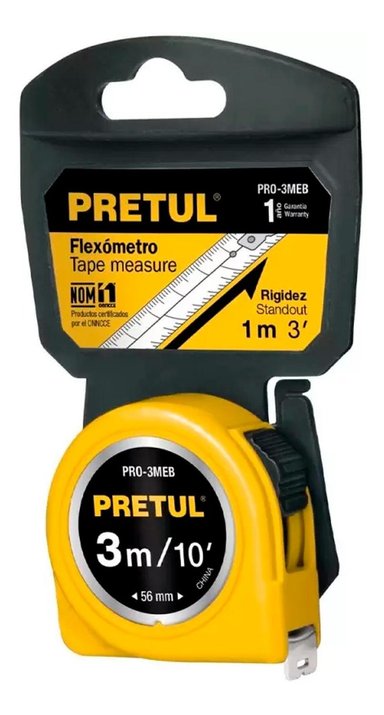 WINCHA DE 3 METROS PRETUL 21605