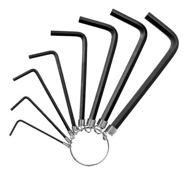 JUEGO DE 8 LLAVES ALLEN HEXAGONAL PAVONADO PRETUL 21851