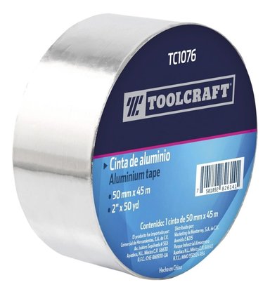 CINTA DE ALUMINIO PARA DUCTO 50MM X 45M TOOLCRAFT TC1076