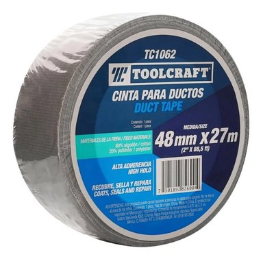 CINTA PARA DUCTO GRIS 48MM X 27M TOOLCRAFT TC1062