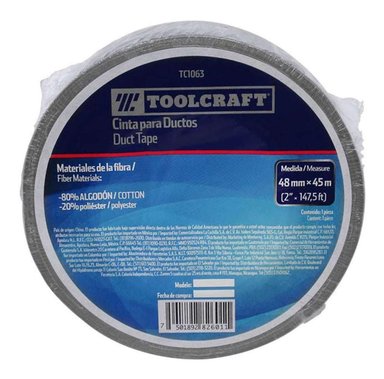 CINTA PARA DUCTO GRIS 48MM X 45M TOOLCRAFT TC1063