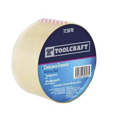 CINTA PARA EMPACAR TRANSPARENTE 48MM TC3878 TOOLCRAFT