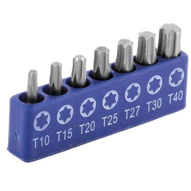 JUEGO DE PUNTAS 2' TORX DESARMADOR 7 PIEZAS - TC1253 TOOLCRAFT