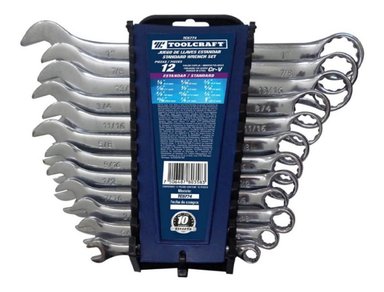 JUEGO LLAVES COMBINADAS ESTANDAR 12 PIEZAS TC5774 TOOLCRAFT