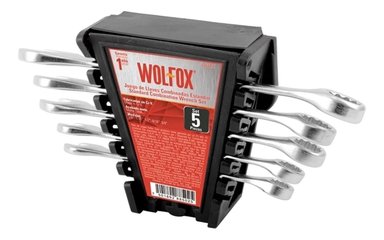 JUEGO DE LLAVES COMBINADAS ESTANDAR 5 PIEZAS WF0197 WOLFOX