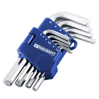 JUEGO DE 10 LLAVES ALLEN MILIMÉTRICAS TC4378 TOOLCRAFT