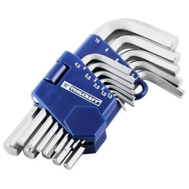 JUEGO DE 13 LLAVES ALLEN MILIMÉTRICAS TC4376 TOOLCRAFT