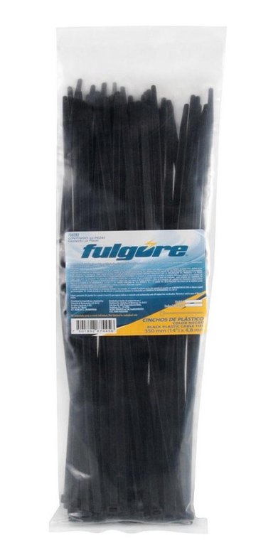 CINTILLO DE PLÁSTICO 4 /10CM NEGRO X100UND FU0278 FULGORE