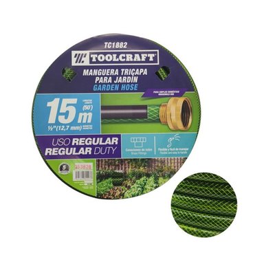 MANGUERA TRICAPA REFORZADA PARA JARDÍN TC1882 TOOLCRAFT