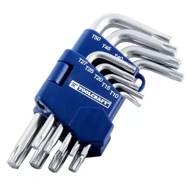 JUEGO DE 9 LLAVES TORX TC4381 TOOLCRAFT