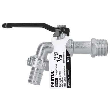 LLAVE ESFERA 1/2' ZINC PRETUL 23146