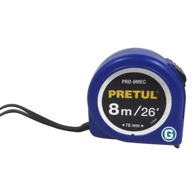 WINCHA 8 METROS X 25MM PRETUL 21625