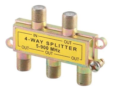 SPLITTER DIVISOR CABLE COAXIAL 4 SALIDAS FULGORE FU0632