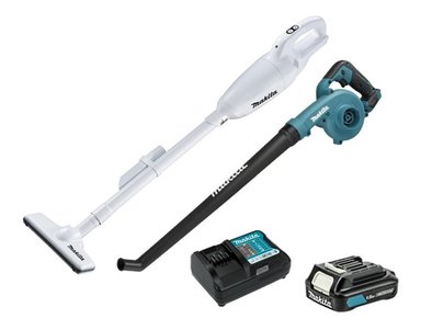 ASPIRADORA 12V CXT 0.6LT + SOPLADORA 12V BL MAKITA CLX248