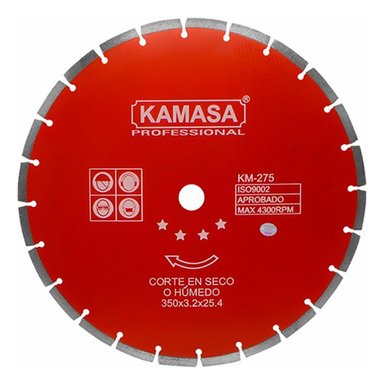 DISCO DIAMANTADO SEGMENTADO 14 PARA CONCRETO KAMASA KM275