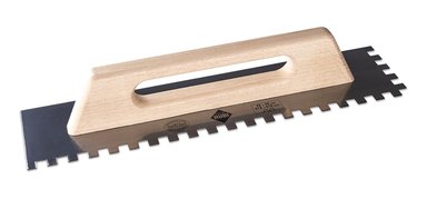 PLANCHA P/ EMPASTAR DENTADA 48CM MANGO MADERA RUBI 610003016