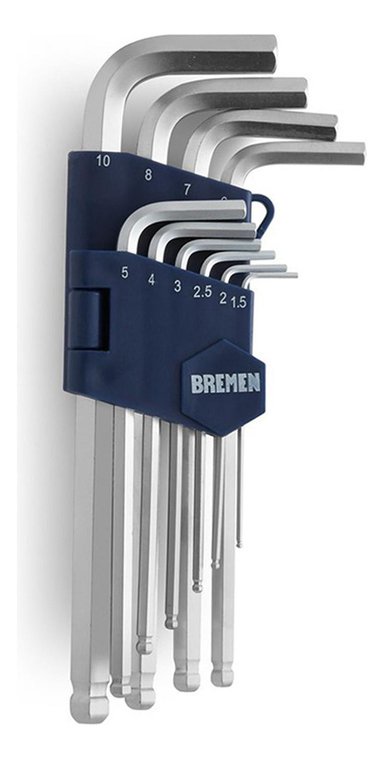 SET DE LLAVES ALLEN HEX X 10 PIEZAS BREMEN 7096