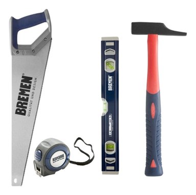 SET DE 4 HERRAMIENTAS PARA CARPINTERO BREMEN CO-6904-002