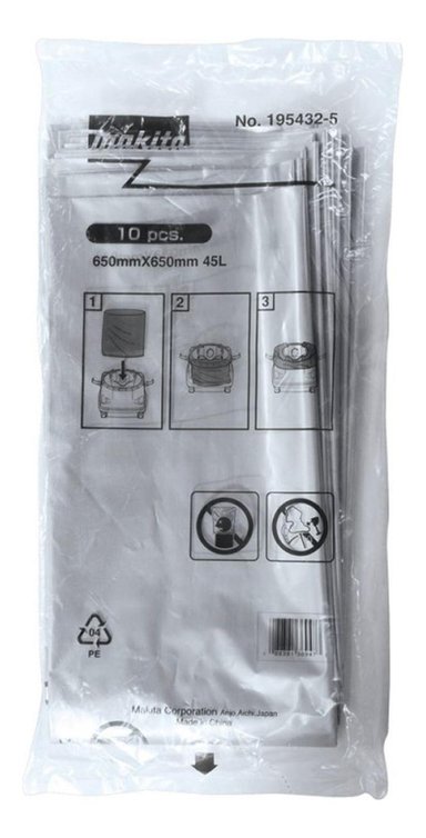 BOLSA PLÁSTICA PARA ASPIRADORA X 10UND MAKITA 195432-5 - 3