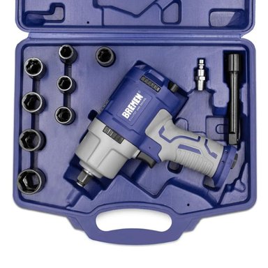 LLAVE DE IMPACTO NEUMÁTICA 1/2' 90 PSI + ACCESORIOS BREMEN 7714