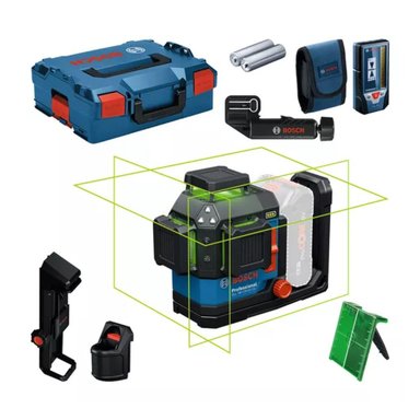 NIVEL LÁSER DE 3 LINEAS VERDE 35 METROS BOSCH GLL 18V-120-33 CG