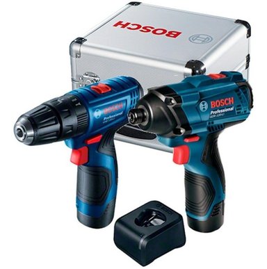 TALADRO ATORNILLADOR GSR 120+ IMPACTO BOSCH 12V MALETA ALU.