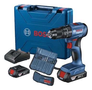 TALADRO PERCUTOR 1/2 18V 2 BAT+CARG+23 AC BOSCH GSB 185-LI