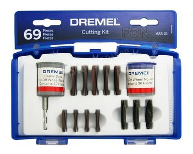 KIT PARA MINITORNO 69 DISCOS DE CORTE DREMEL 688
