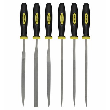 JUEGO DE LIMAS 3 X 140 NEGRO 6 PIEZAS KAMASA KM456