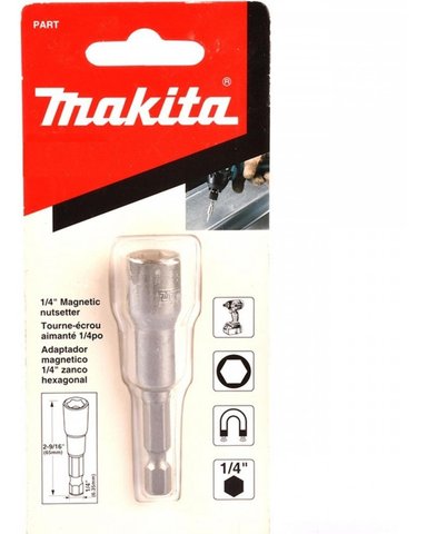 DADO MAGNETICO 5/16 X65MM 1UNID VASTAGO 1/4 MAKITA B-45082