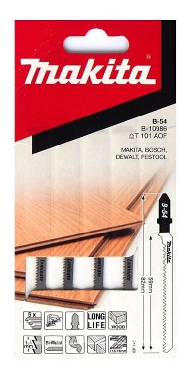 SIERRA CALADORA PARA MADERA 60MM X5UNID MAKITA B-10986