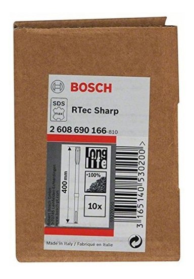 CINCEL MAX PLANO C.X 10 UNIDADES 400 MM TWISTED R-TEC BOSCH