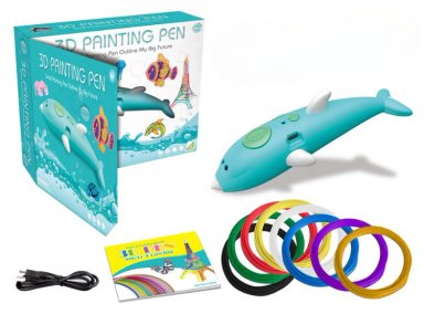 LAPICERO JARDIN DE JADE 3D DELFIN CELESTE