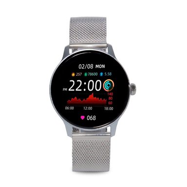SMARTWATCH SUNTIME BLANCO RELOJ INTELIGENTE PLATEADO MUJER SR06 SMART TIME